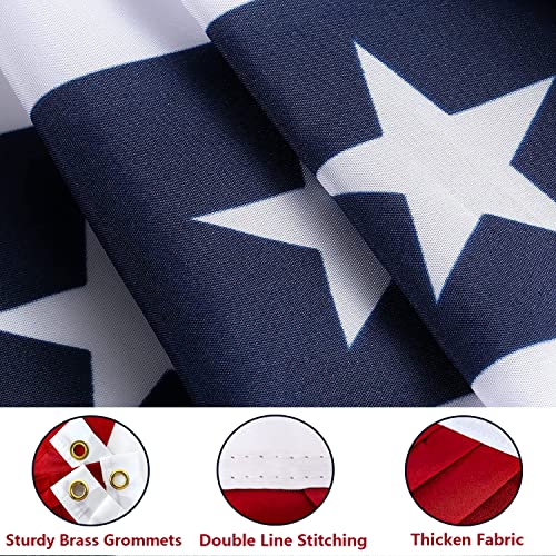image for NUOLAN 2x4 Ft American Pleated Fan Flag, Patriotic Half Fan Bunting Fl