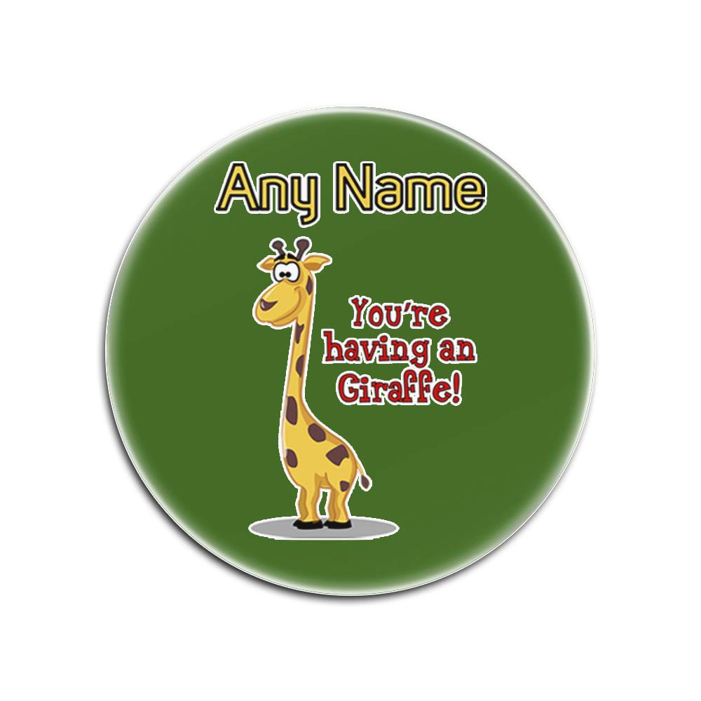Sous-verre en verre personnalisé rond avec slogan animal rigolo