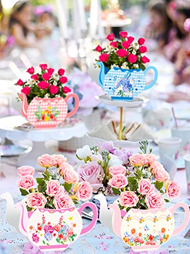 Laventy 12 Pcs Floral Tea Party Favor Lets Partea Party Supplies Tea Party Decorations Princess Party Flower Boxes Centerpiece Floral Teapot Centerpiece For Floral Tea Party #TOP6