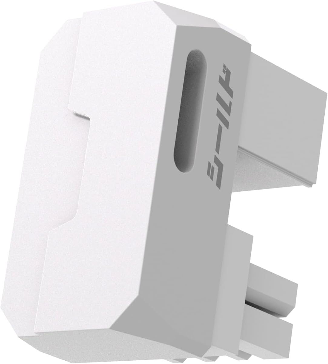 EZDIY-FAB Shield Series 8-Pin PCIe GPU Power Adapter,180-Degree U-Turn Angled Connector, Aluminum Design for Graphics Cards – Reverse Type,White-1 Pack