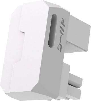 EZDIY-FAB Shield Series 8-Pin PCIe GPU Power Adapter,180-Degree U-Turn Angled Connector, Aluminum Design for Graphics Cards Reverse Type,White-1 Pack