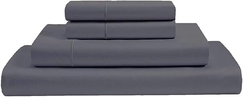 MGPS 100% algodón Giza Egyptian Dreams 4 piezas juego de sábanas de bolsillo extra profundo de 18 pulgadas, sábanas y fundas de almohada, fibra