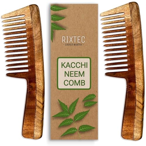 Image of Neem Wooden Comb Set for Women & Men | Wooden combs combo Hair Comb Set | Kachi neem comb for Women for Hair Growth | Dandruff remover comb Neem Wood Kangi for Hair (Pack of 3)