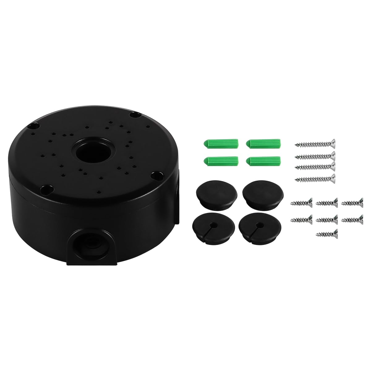 Laroal Camera Junction Box Deep Base Junction Box Black Camera Junction Box Waterproof Hidden Cable Junction Box Universal