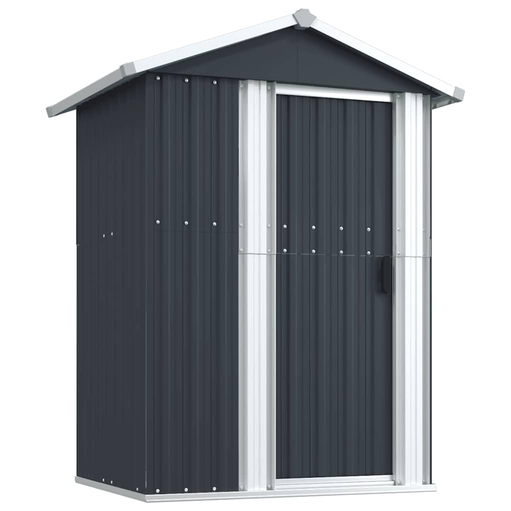 Garden Shed Anthracite in Galvanised Steel by vidaXL - Spacious Outdoor Storage Solution for Garden Tools and Pool Accessories