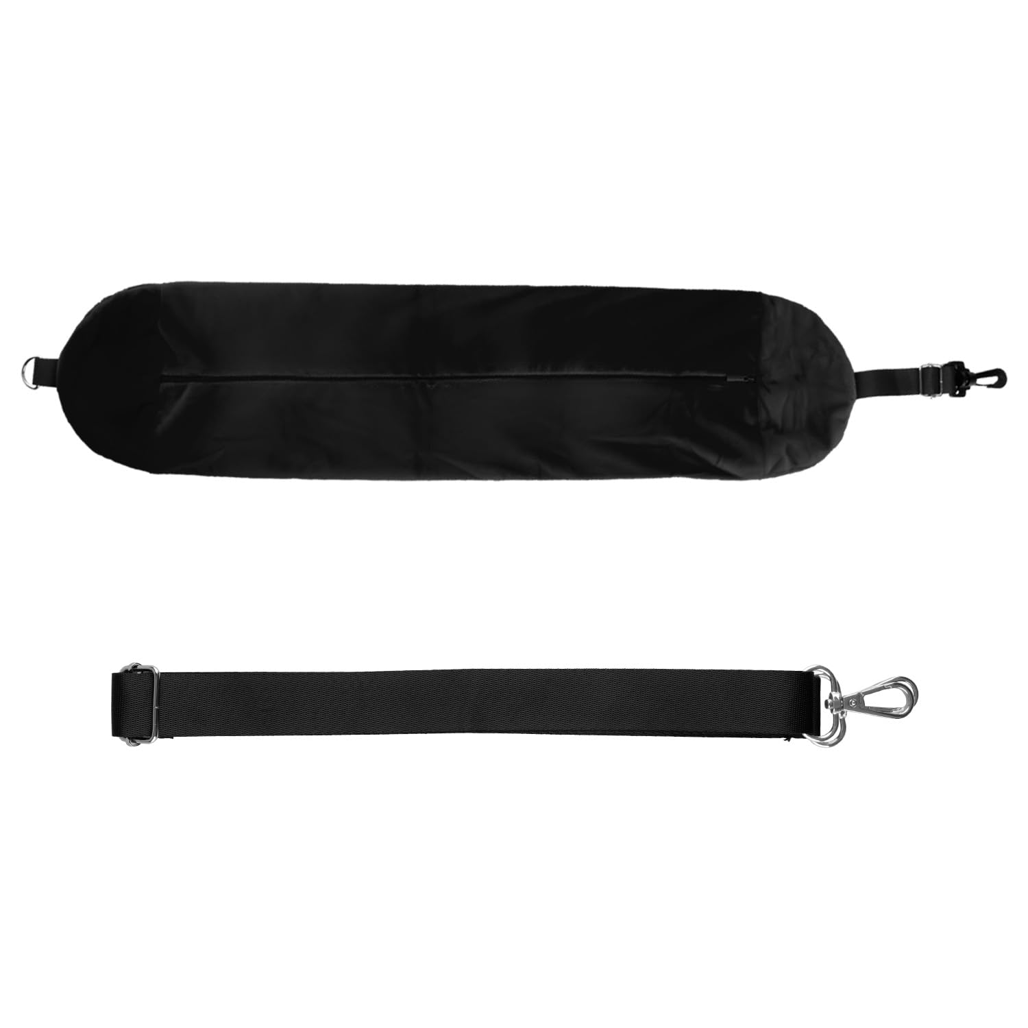 wellrun Stuffable Neck Pillow for Travel,Fillable Neck Pillow with Adjustable Straps,Soft Washable Without Filling,Space Saving for Airplane,Train,Car Trips(Black)