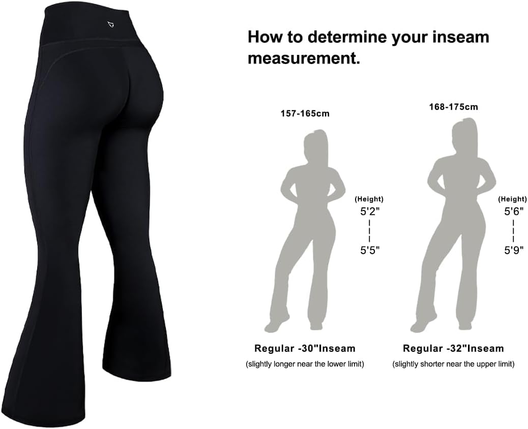 TomTiger Flare Leggings for Women Bootcut Yoga Pants with Tummy Control High-Waisted and Wide Leg - Image 8