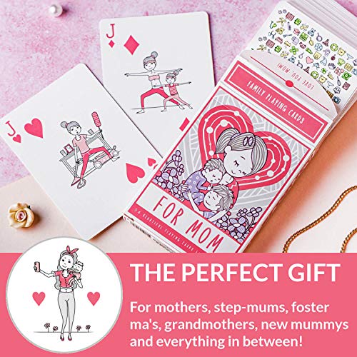 Playing Cards For Mom - Perfect Empowering Gift For Mothers, Grandmothers & New Mummies. Show Ma You Appreciate All That She Does With Cute Designs With A Free Card Game Ebook! Premium Poker Deck #TOP4