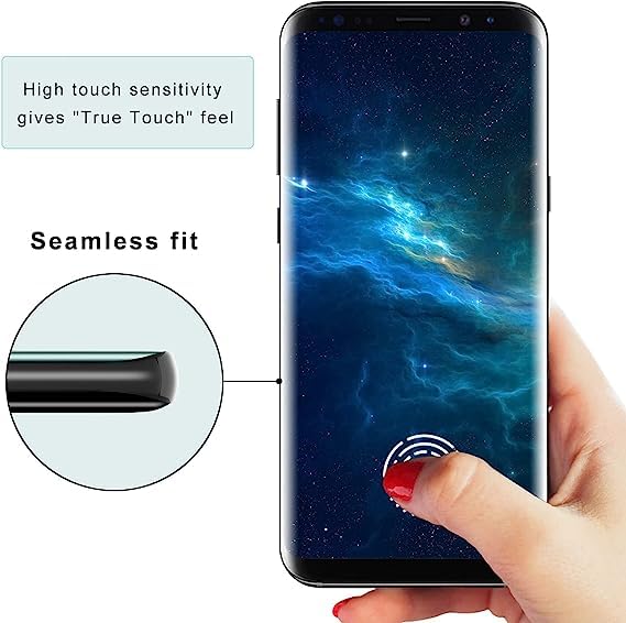Image of Premium Tempered Glass Design for Samsung Galaxy Note 9 Advanced Border Less Full Edge to Edge 3D Curved UV Screen Protector and Easy Installation Kit (Pack of 1) asy Installation Kit