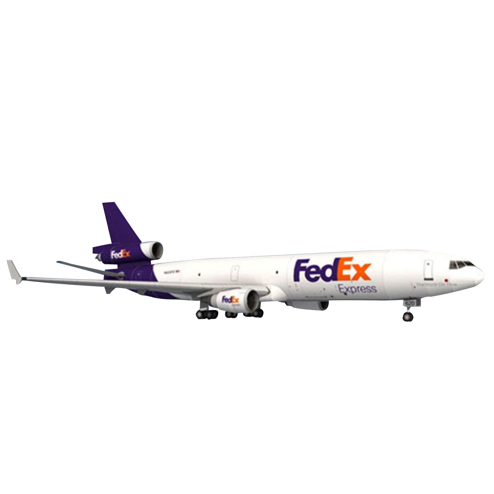 TECKEEN 1/100 Scale MD-11 Air Plane 3D Model Paper Model Diecast Plane for Collection (Unassembled Kit)