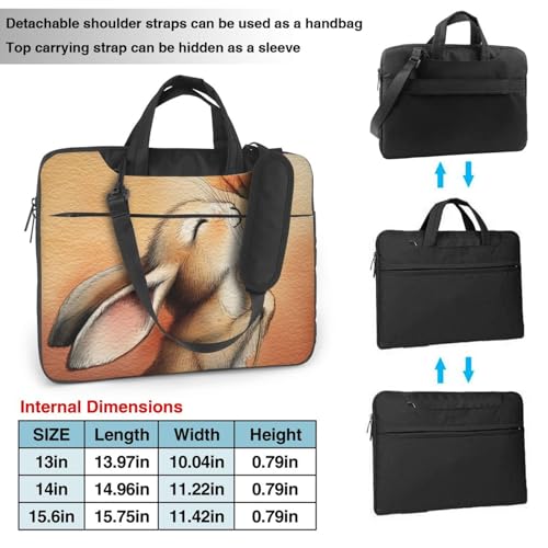Bolso portátil impermeable Bunny con asa y correa 14" miniatura 3