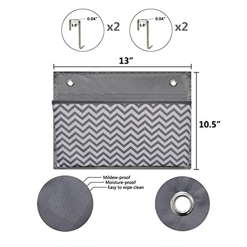 Eamay Wall Mount/Over Door File Hanging Storage Organizer - 4 Large Office Supplies File Document Organizer Holder For Office Supplies, School, Classroom, Office Or Home Use, Wave Pattern #TOP5