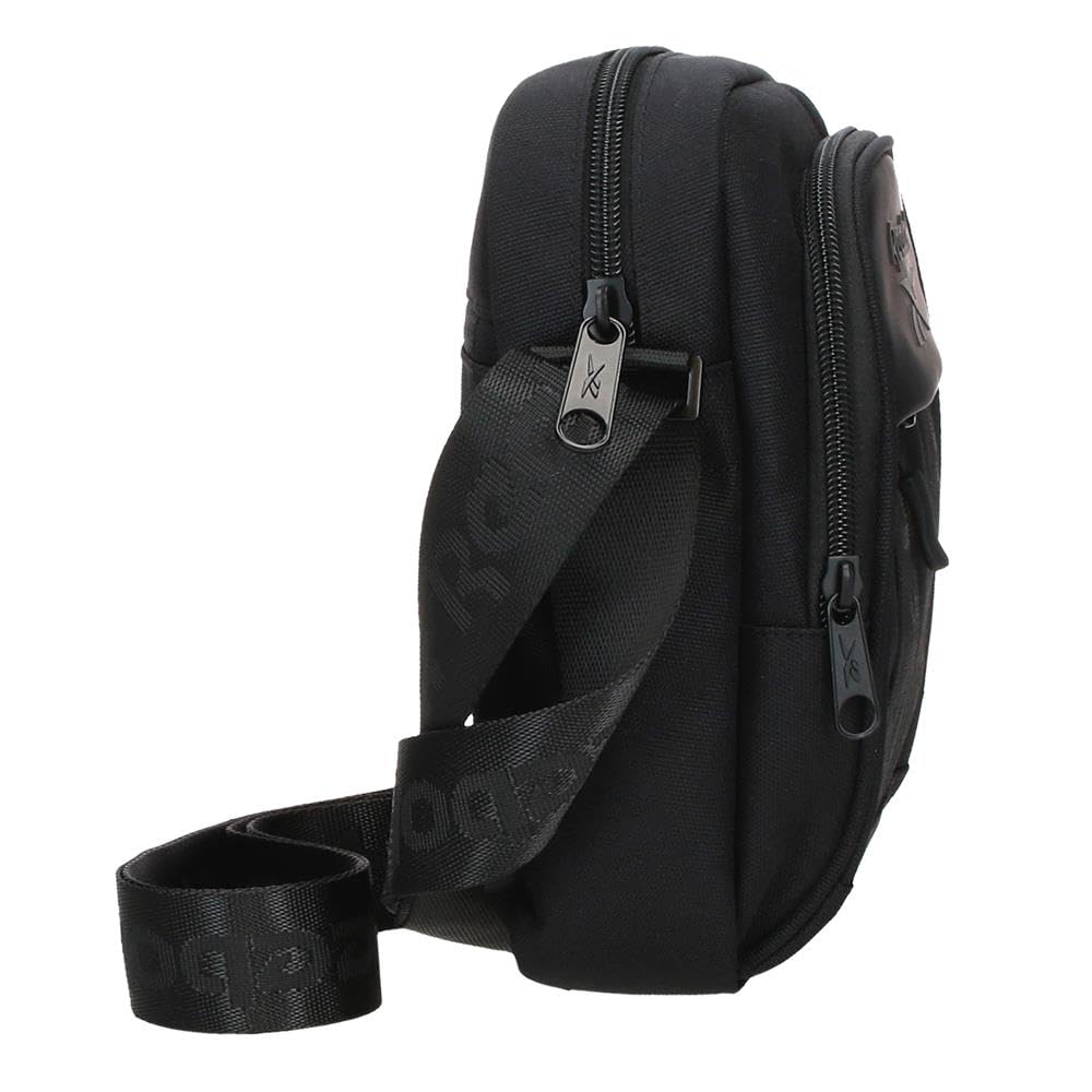 Reebok Baltimore Bandolera Mediana Negro 17x22x8 cm Poliéster by Joumma Bags