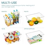 Vtopmart Clear Plastic Storage Bins, 6 PCS Pantry Organizer Bins with Handle for Refrigerator, Fridge, Cabinet, Kitchen, Countertops, Cupboard, Freezer Organization,Medium - Image 5