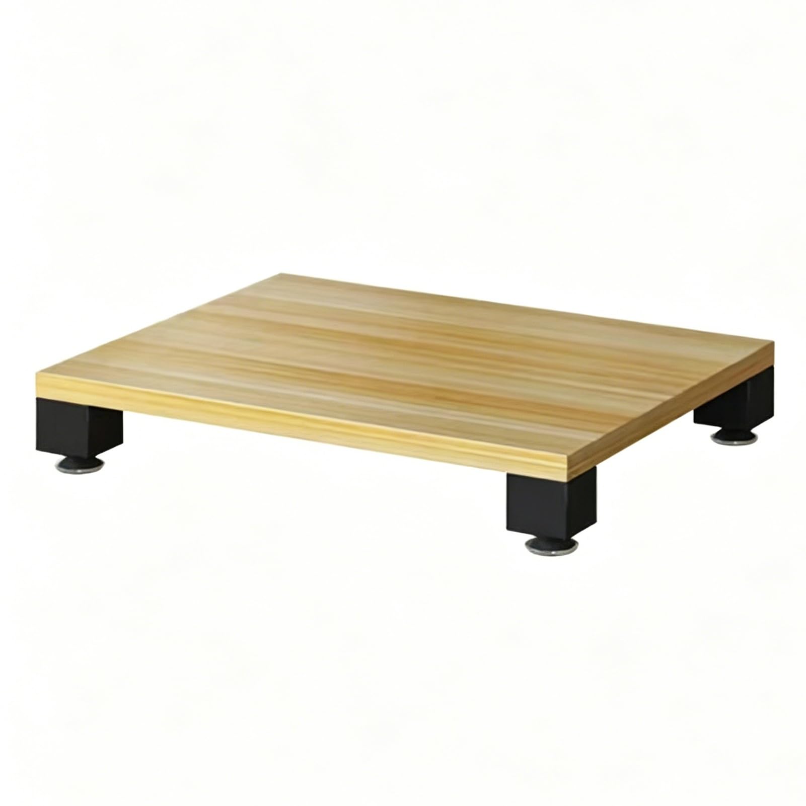 Soporte multimedia de madera natural de 10cm y un nivel para mueble de audio