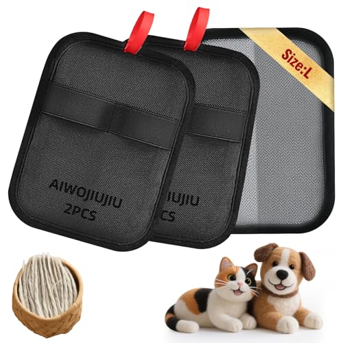 Aiwojiujiu 2 Pcs Pet Hair Removal Glove