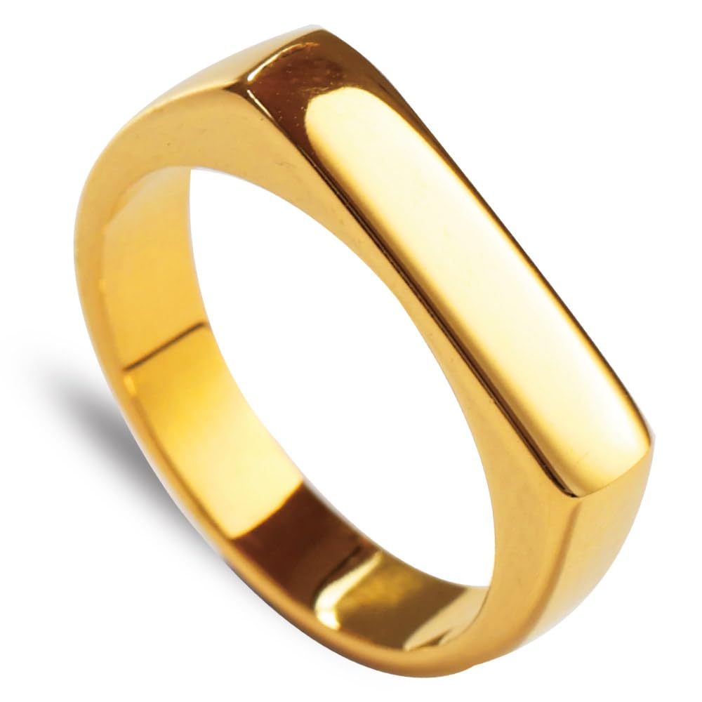 Amazon | [Qroza] スリムシグネットリング 印台リング