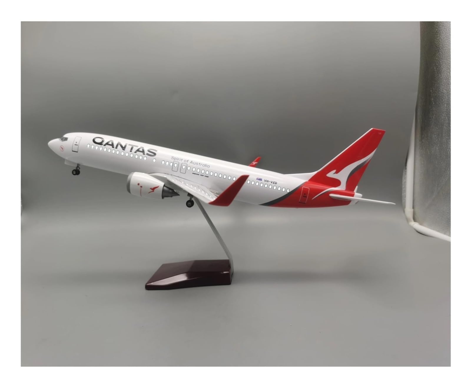 Aereo in Metallo pressofuso da 47 cm per B737-800 Australia 737 Kit Modello di Aeroplano pressofuso con Display Modello di Supporto da Collezione per Raccolta ed Esposizione (Senza Luce)