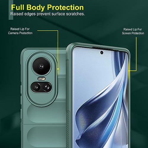 Image of amazon basics Back Case Cover for Oppo Reno 10 5G (Silicone Dark Green)