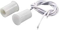 Vista 2 de Interruptor magnético de puerta RC-33 NC empotrable con cable de seguridad para puerta de ventana de seguridad, sensor de contacto, alarma blanca