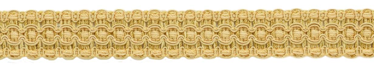 Galon tresse gimp crème de beurre 25mm de large pour couture et mercerie, rouleau 16,5m
