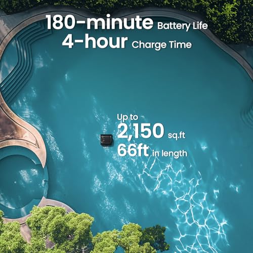 Image of AIPER Scuba S1 Pro Cordless Robotic Pool Cleaner, Horizontal Waterline Cleaning, Smart Navigation, 180-Min Battery Life, Ideal for In-Ground Pools up to 2,150 Sq.ft (Renewed)