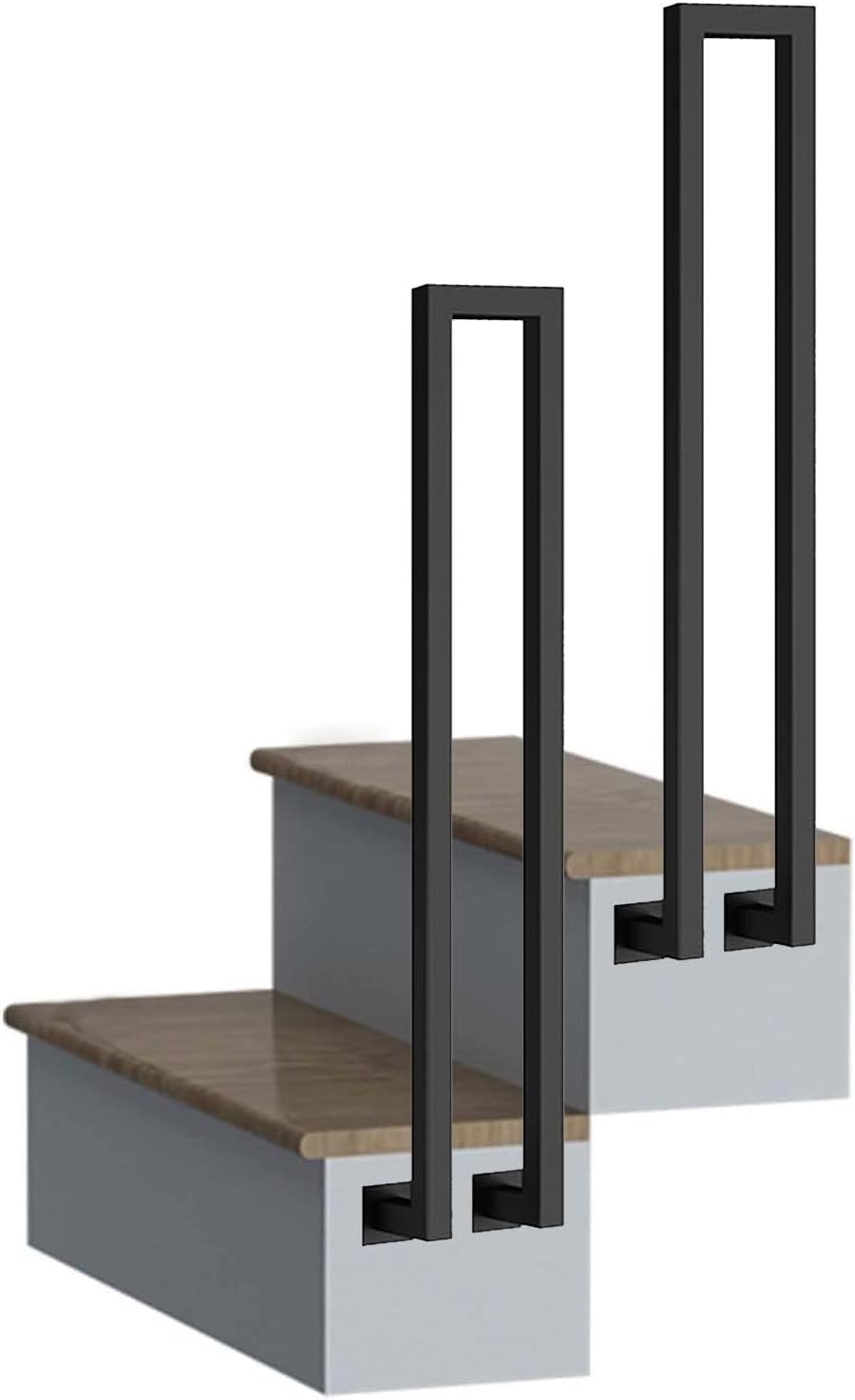 Main courante en fer forgé design tube carré, l'élégance pour escalier