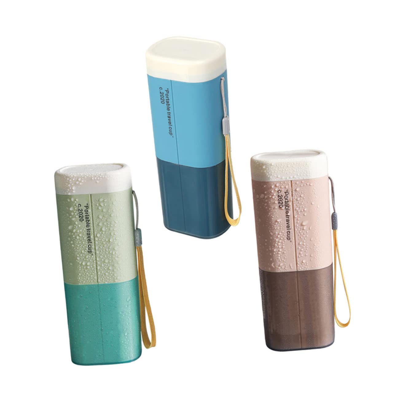 3pezzi Porta Spazzolino e Dentifricio da Viaggio di Bicchieri Organizer per Accessori da Bagno Design Compatto e Leggero per Risparmiare Spazio in Bagagli e Borse