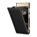 Produktbild StilGut Eder-Hülle kompatibel mit Sony Xperia XA1 Plus dünnes Flip-Case, Schwarz