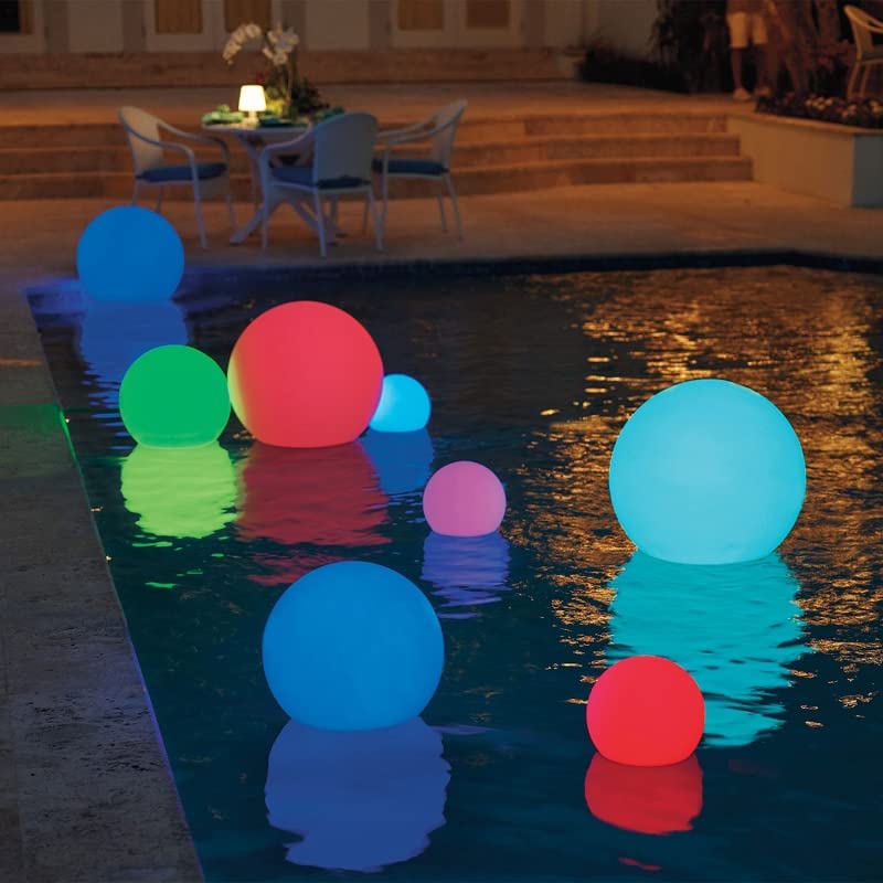 Bola Flotante con Luz LED RGBW Carga Solar y Batería Recargable 50 cm