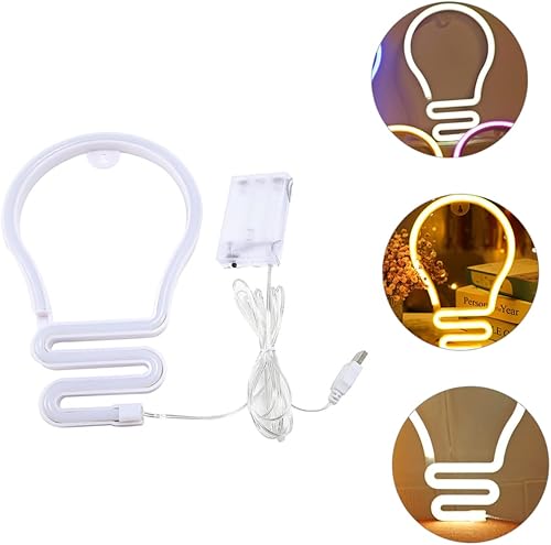 Miniatura 3 de 1 Unidades de bombilla de luz de neón de batería de neón para decoración de la boda, luces de neón LED, bombillas de luz de noche LED, luz
