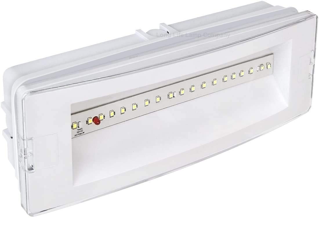 Long Life Lamps Company 3W Led Emergency Light Non-Maintained/maintained 180 Minutes With Green Legend Fire Exit Eml02 from B&Q
