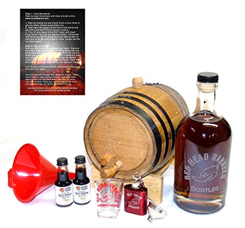 2 Liter charred American Oak whiskey Barrel Flavoring Gift Set w/Kentucky Bourbon Essence
