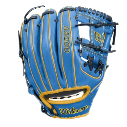 WILSON A2000 Baseball RHT Infield Glove Series - Exclusive Edition (11.5 Inches, SkyBlue/Yellow)