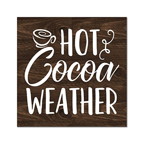 Plaque bois Hot Cocoa déco murale pour réchauffer un mur vide