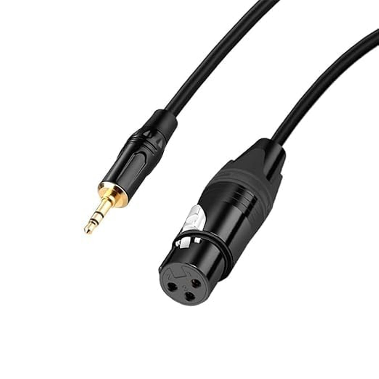 HAKUHO XLR to 3.5mm Cable, (3METER/ 10FT) Female XLR to 1/8 inch Mini Stereo Jack Aux Microphone Cable Mic Cord Black-picture-18