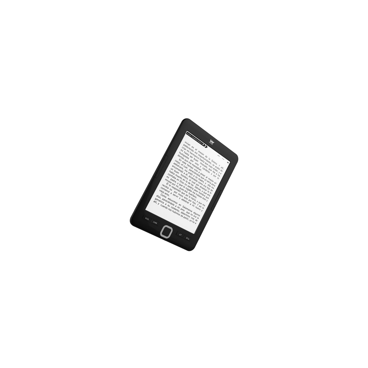 Woxter E-Book Scriba 195 Black-Electronic Book Reader 6 "(1024x758, E-Ink Pearl Plus White Screen, EPUB, PDF) Micro SD, spart mehr als 4000 Bücher, Aufkleber, Schwarz