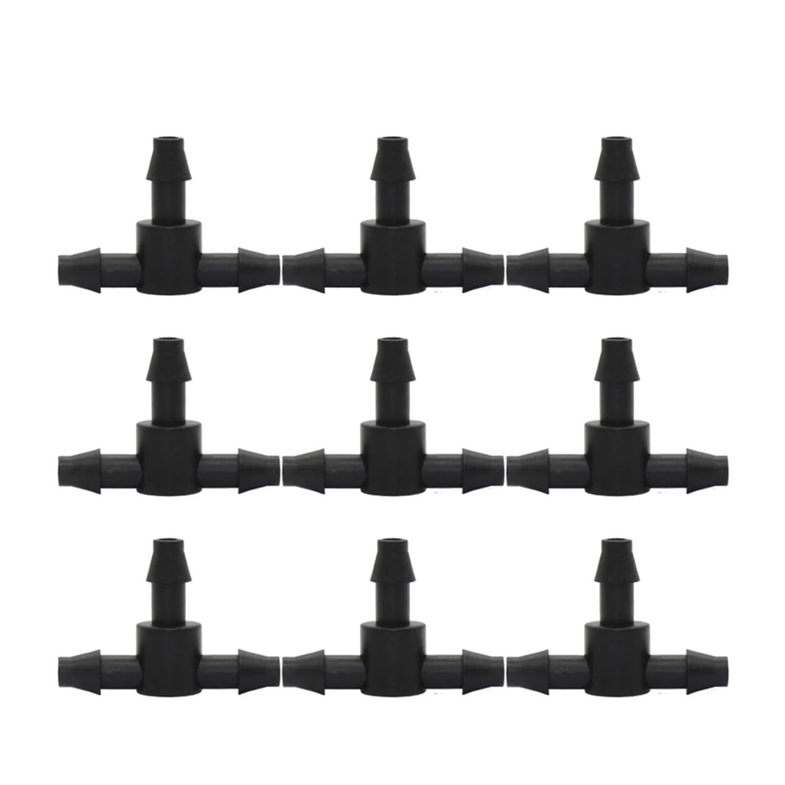 Conector de Manguera de riego por Goteo de Tres vías, Conector de púas, Apto for Sistemas de riego por aspersión, tuberías de 4 mm/7 mm.(500 PCS)