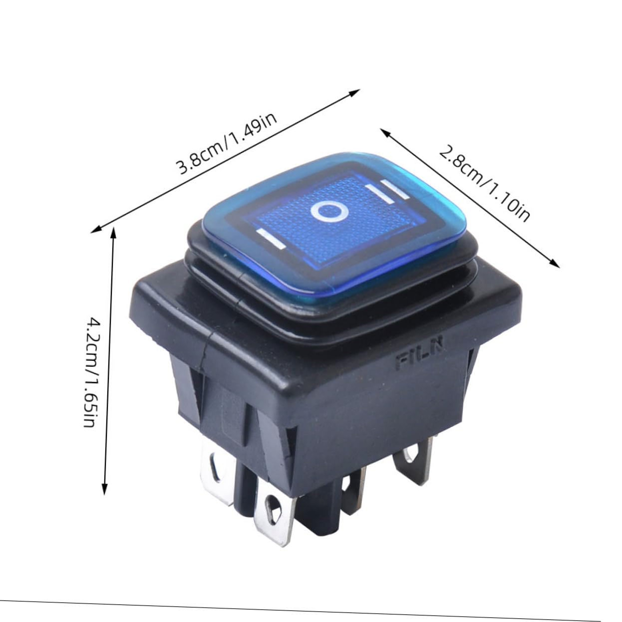 12v Rocker Toggle Switch Pin Off for Car Boat Blue Led Light Water Easy Installation for Automotive Use