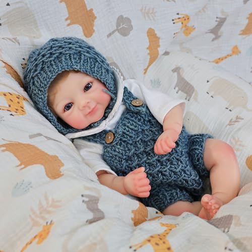 Muñeca Bebé Reborn de Silicone 40 cm con Accesorios miniatura 6
