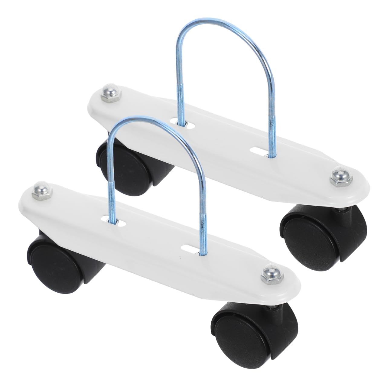Anneome U-shaped Heater Support Bracket with Rotary Casters Nonslip Stable Base for Oil Filled Radiators and Electric Heaters Iron Steel Abs Construction Replacement Feet for Indoor