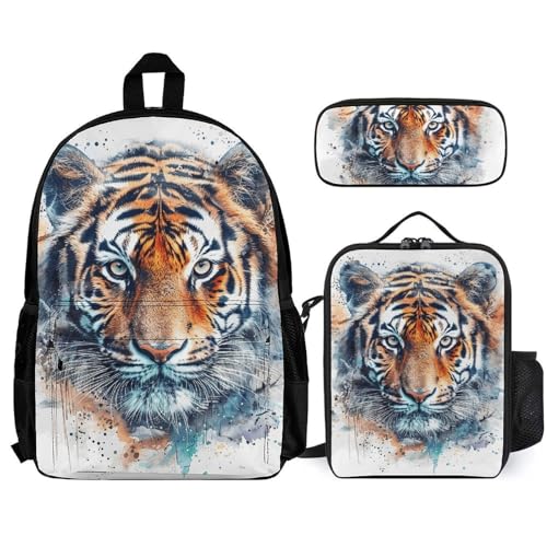 Sac à dos ordinateur portable avec sac à déjeuner isotherme blanc