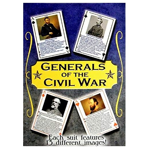 Generals of The Civil War Souvenir Playing Cards