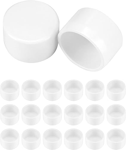 Miniatura 8 de QWORK Accesorio de tapa de extremo de tubería de PVC, 20 unidades de 34 pulgadas de grado de muebles SCH40, tapa de extremo externa, color blanco