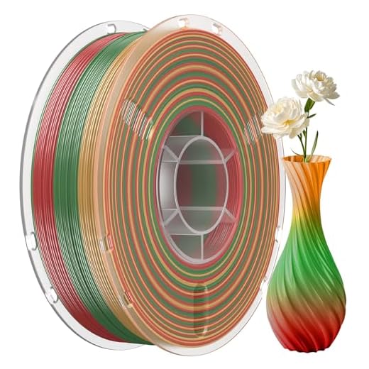 95A TPU 3D Printer Filament, 1.75mm Multicolor Rainbow TPU Filament,Color Change Flexible Soft 3D Printing Filament Yellow Green Red Gradient 1kg (2.2lbs)