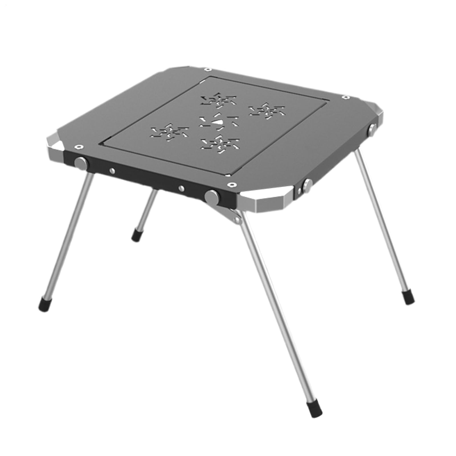 Tavolino Pieghhevole in Lega di Alluminio Ripiegabile per Giardinaggio | Tavolino da Campeggio per Famiglia Casa Patio Picnic Pesca Prato Giardino e Esterno