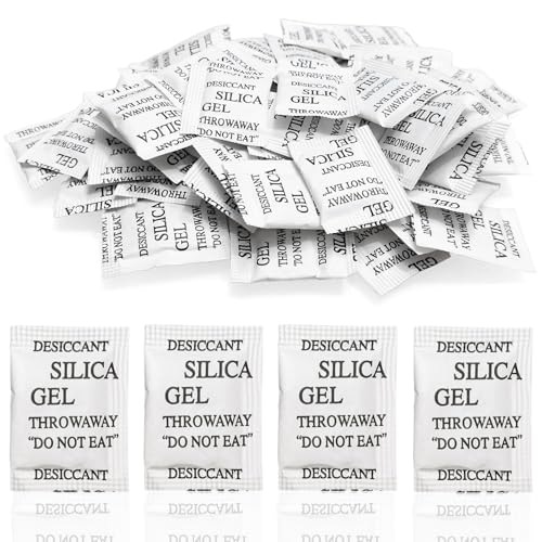 Lot de 60 Sachets DéShydratants Absorbeur d'Humidité, Déshydratant Gel de Silice, Déshydratant Gel pour Nourriture, Électronique, Vêtements et Documents, Non Toxique Inodore