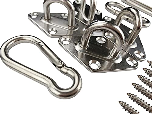 Coscool Sun Shade Sail Hardware Kit 6 Inch Stainless Steel Anti-Rust Outdoor Patio Rectangular/Square/Triangular Shade Sail Installation Kit #TOP4