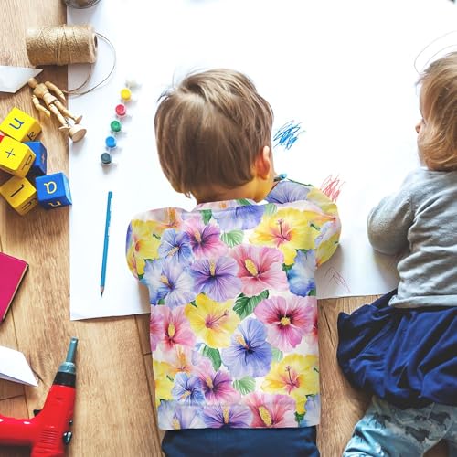 JUNZAN Hibiscus Syriacus Summer Flowers Little Kids Sweatshirts Hoodies Long Sleeve Tops Clothing Shirts Party 4T 6