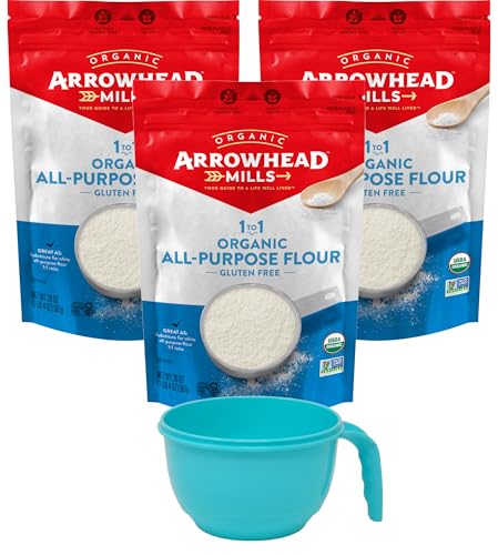 Arrowhead Mills Gluten Free All-Purpose Flour (Pack of 3) with Mixing Bowl